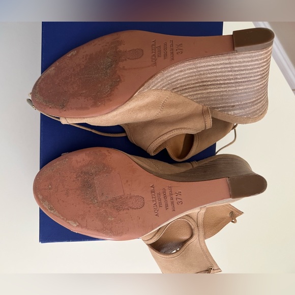 Aquazzura Suede nude wedge sandal. Amazing condition ⭐️ - Picture 2 of 5